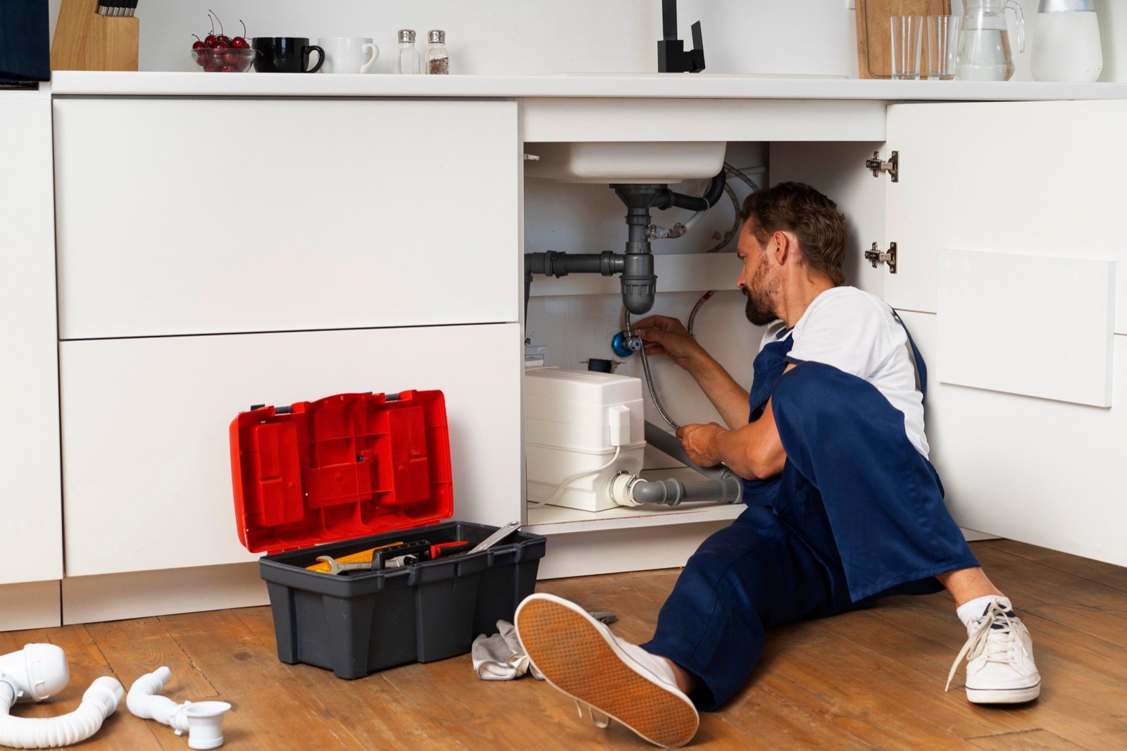 Plombier RDCS Intérieur au travail